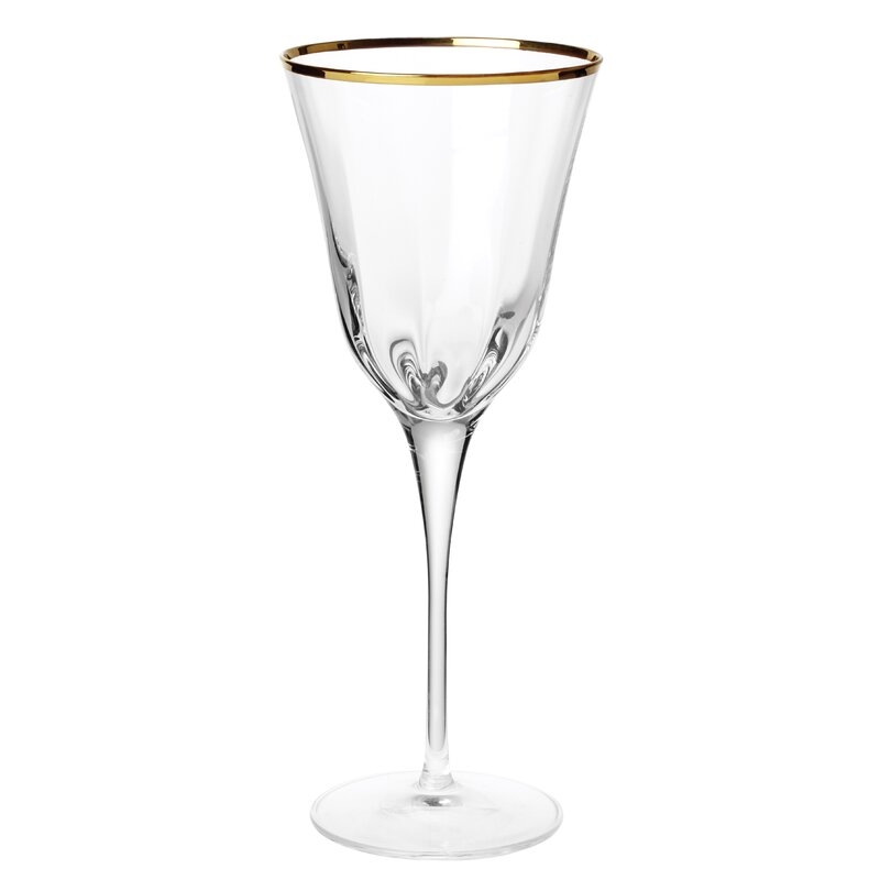 VIETRI Optical Gold 9 oz. Wine Glass - Image 0