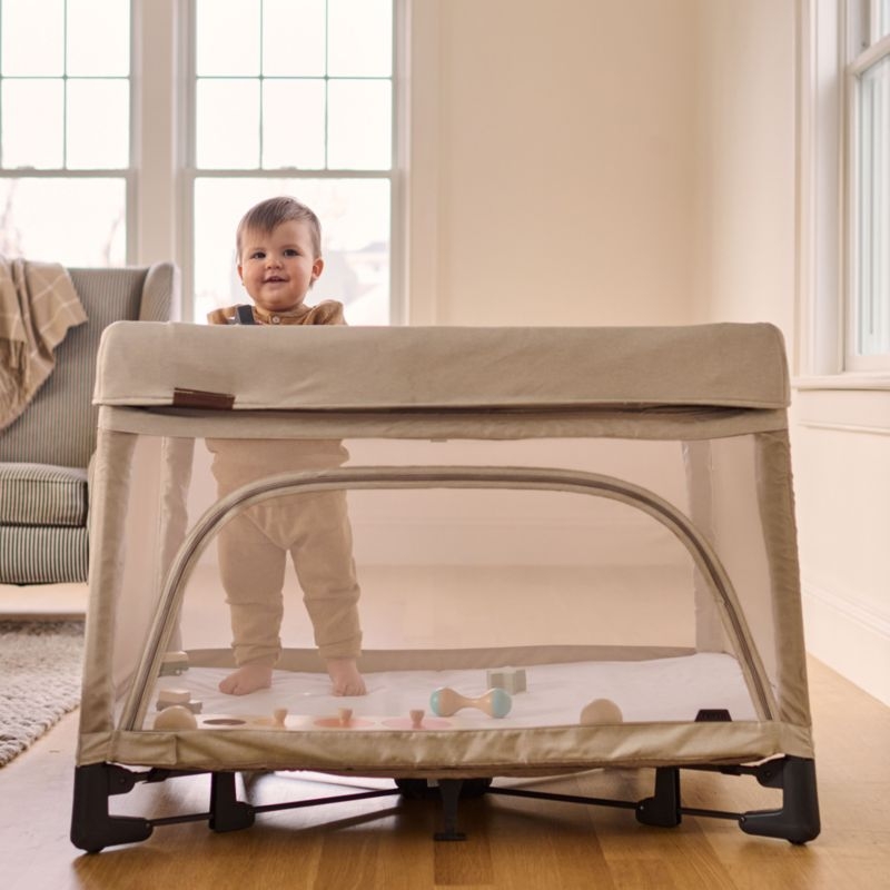 UPPAbaby ® REMI Charlie Beige Play Yard/Portable Crib - Image 1