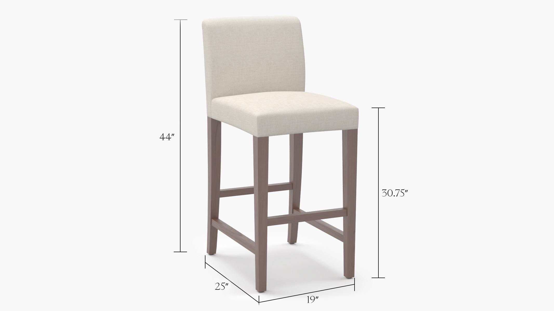 Signature Dining Bar Stool, Navy Cabana Stripe, Espresso Square Tapered Leg - Image 2
