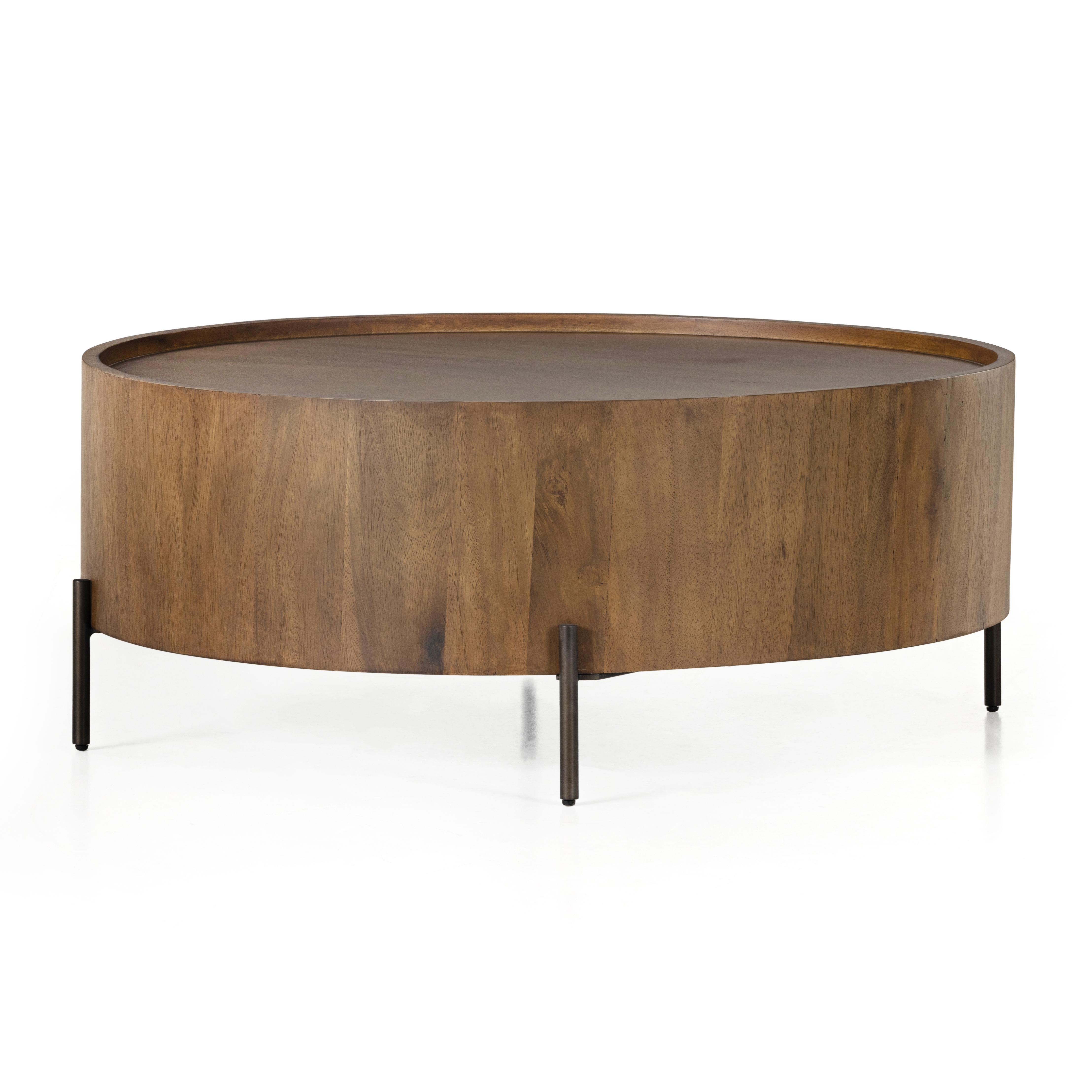 Lunas Drum Coffee Table-Guanacaste - Image 0