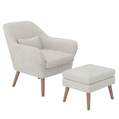 Cayse 73.91cm Wide Armchair and Ottoman - Image 0