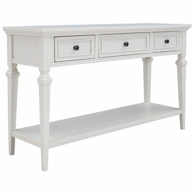 Classic Retro Style Console Table With Three Top Drawers And Open Style Bottom Shelf - Image 0