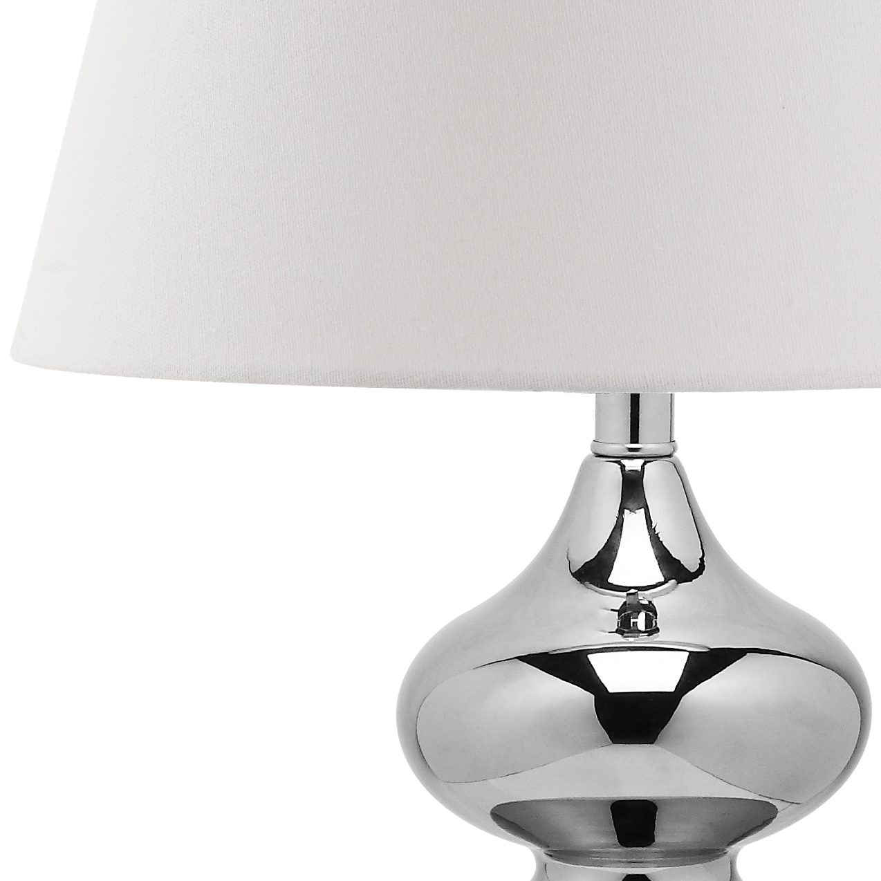 Eva 24-Inch H Double Gourd Glass Table Lamp - Silver - Safavieh - Image 1