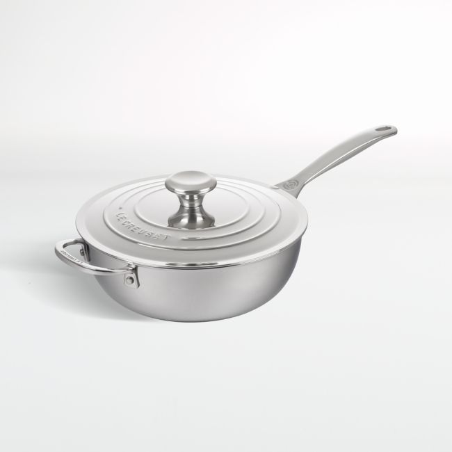 Le Creuset ® Signature 3.5-Qt. Stainless Steel Non-Stick Saucier Pan - Image 0