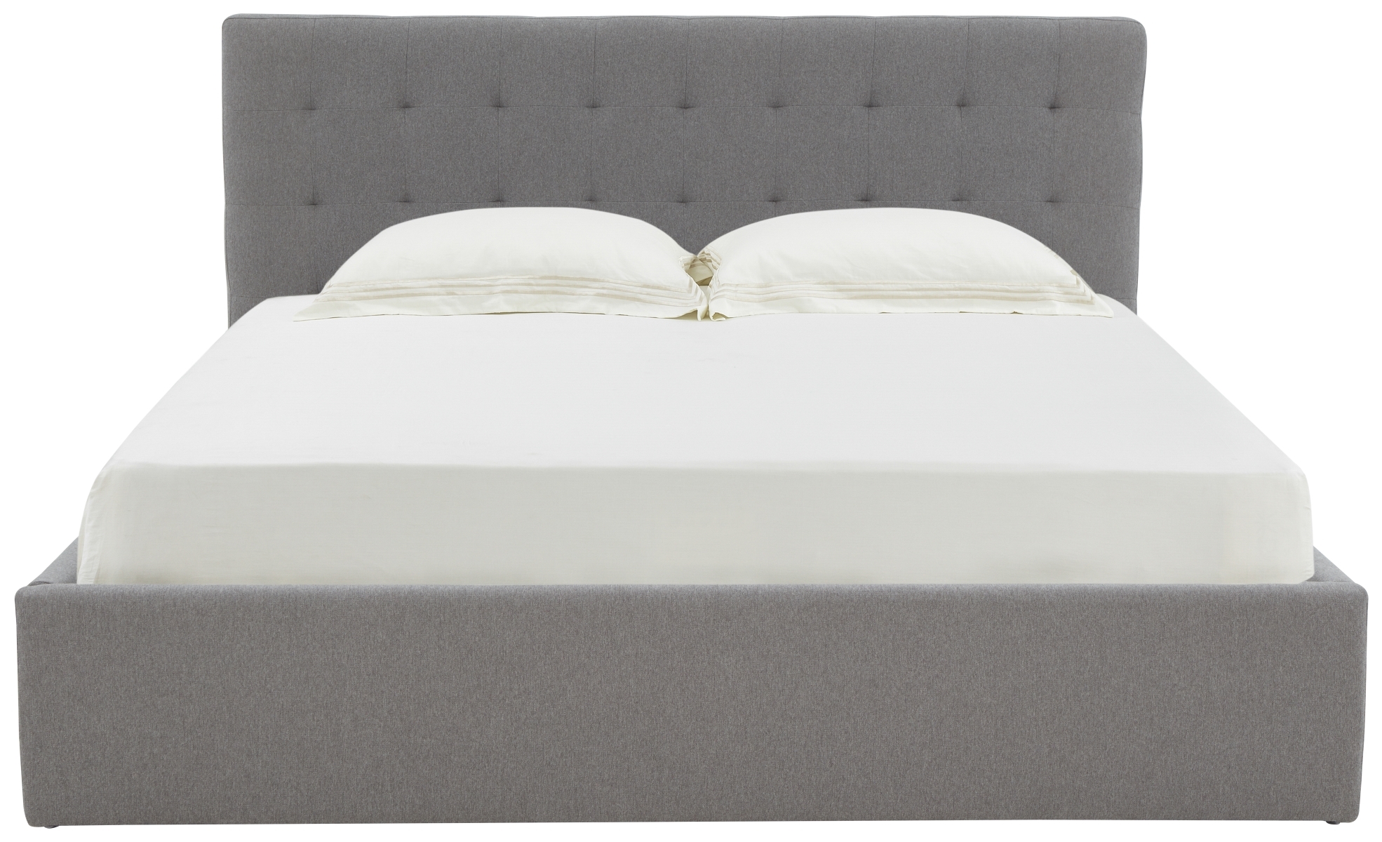 Rosita Low Profile Tufted Bed - Light Grey - Image 0