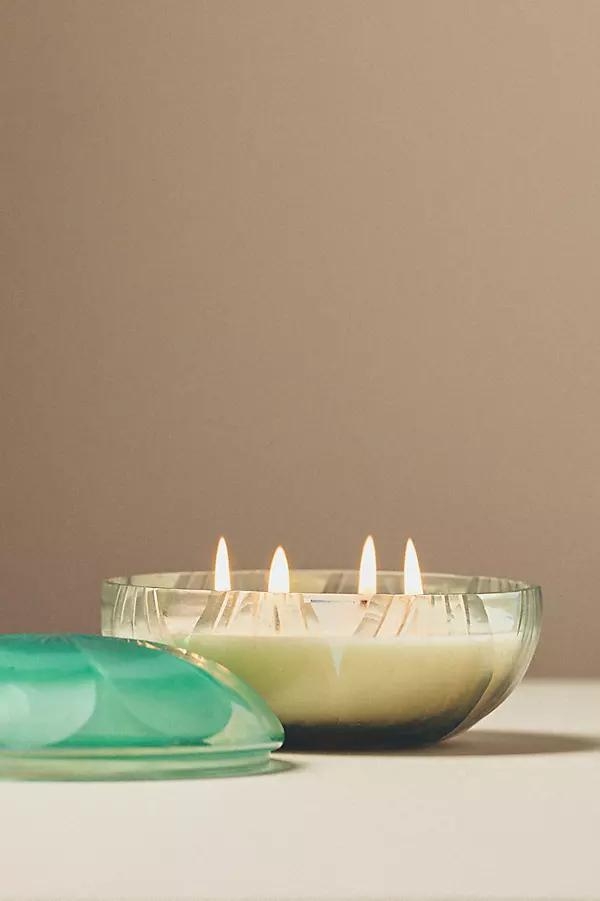 Blooming Floral Night Gardenia Glass Candle - Image 0
