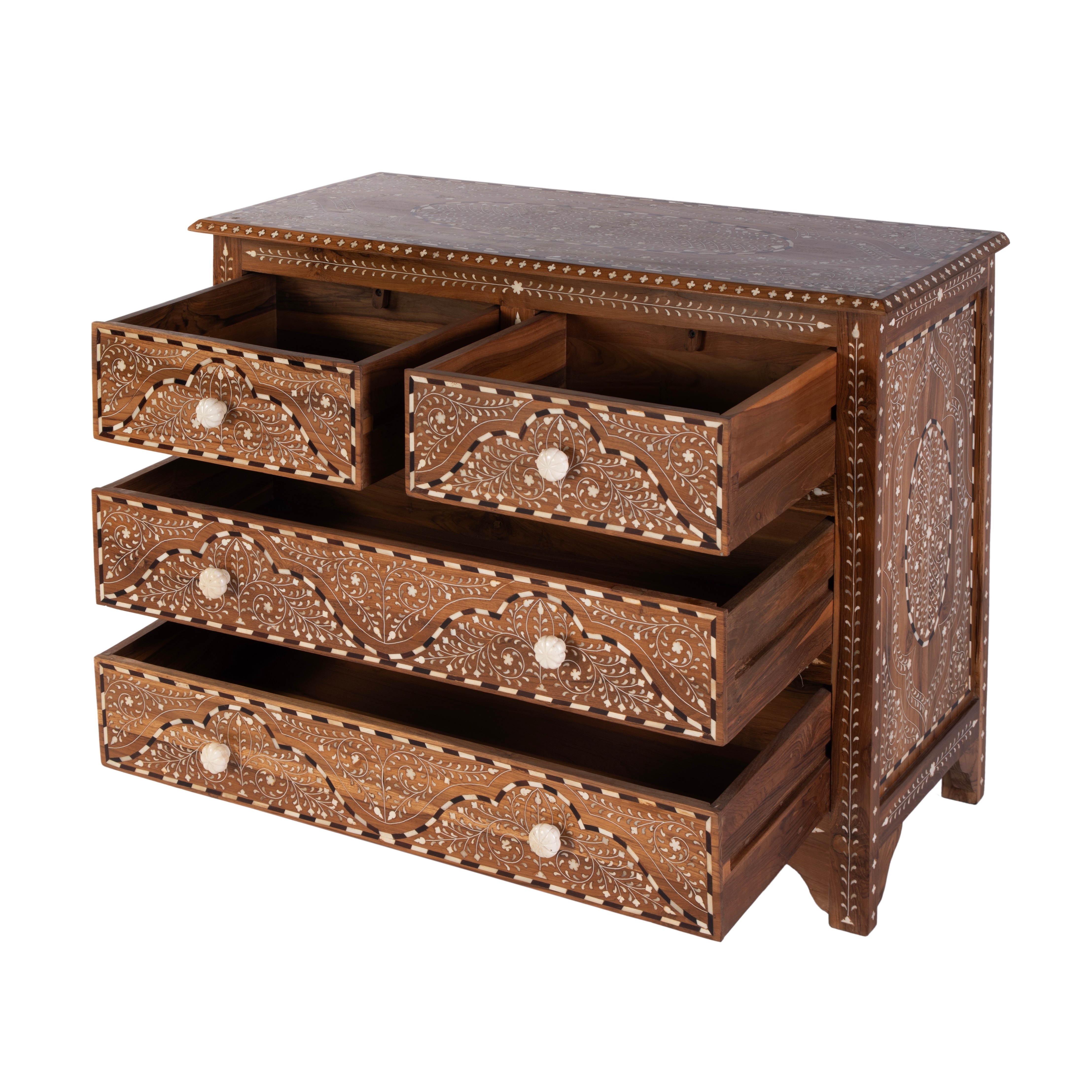 Rashmi Wood & Bone Inlay Accent Chest - Image 3