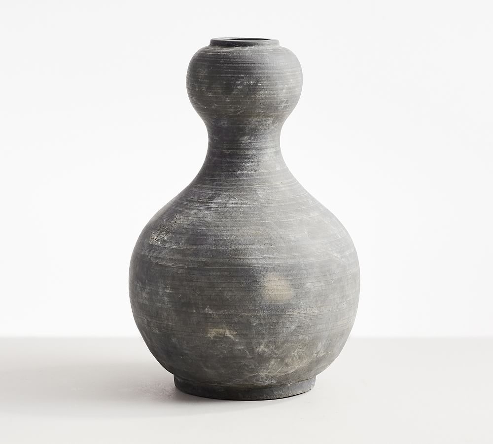 Black Vase Collection, Black, Gourd - Image 0