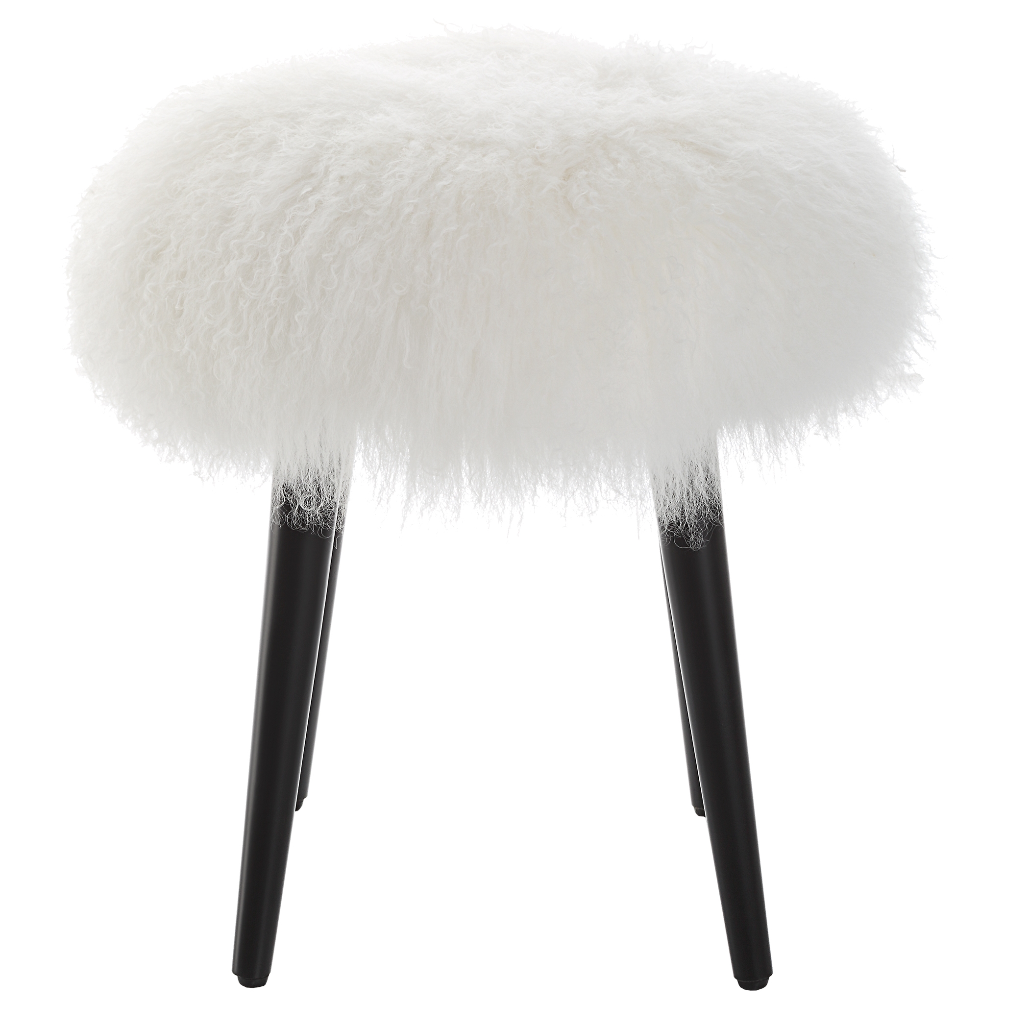 Wooly Sheepskin Accent Stool - Image 3