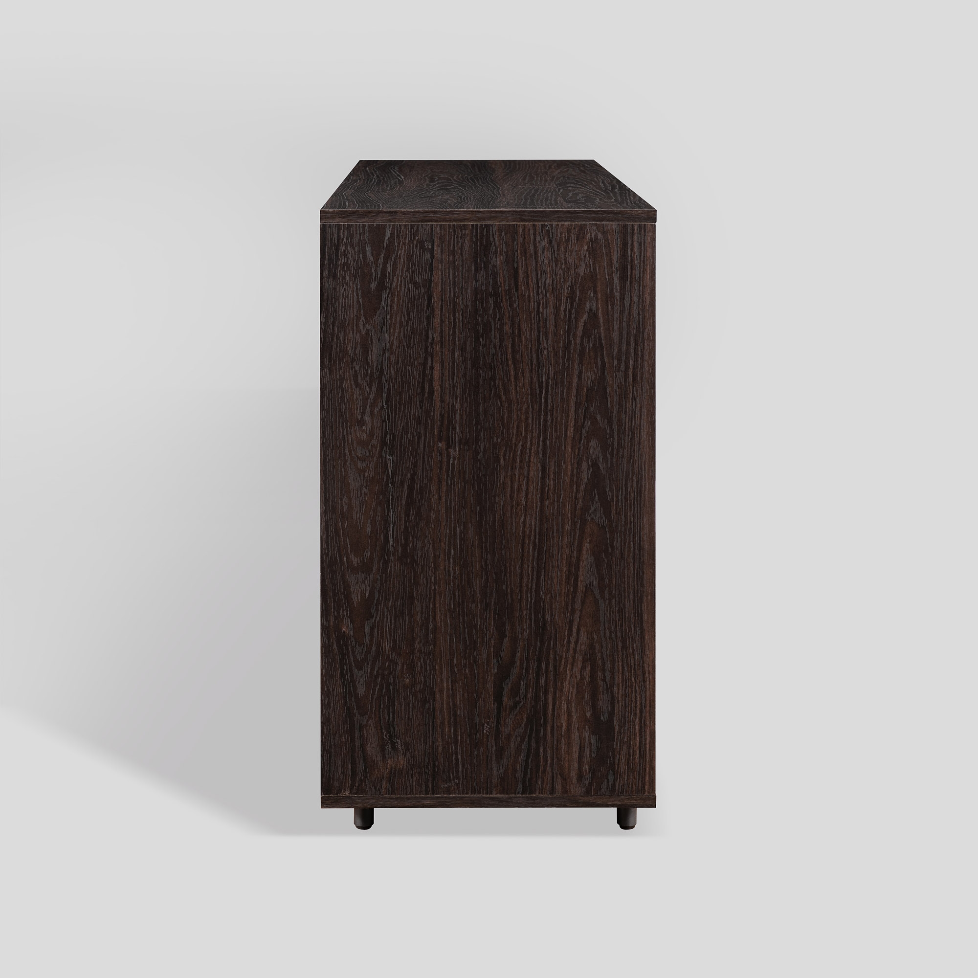 52" Contemporary Storage Sideboard - Dark Espresso/ Solid Black - Image 3