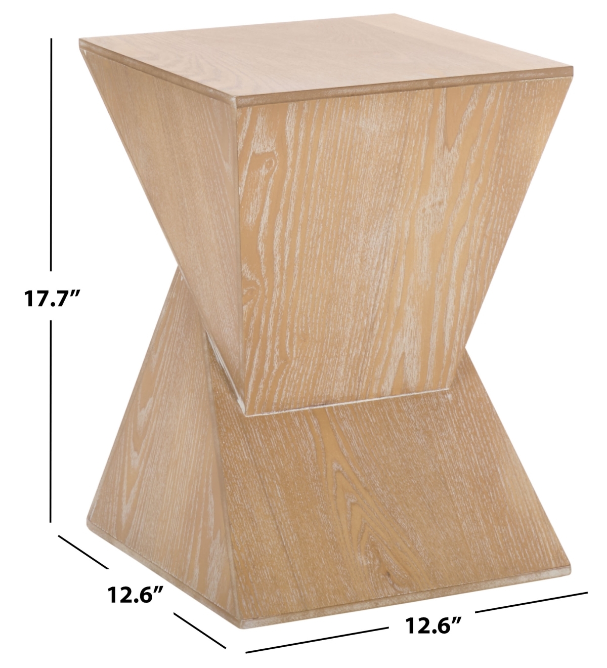 Rahan End Table - Bleached White - Safavieh - Image 7