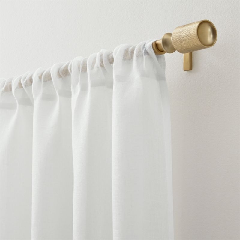 White Linen Sheer 52"x120" Curtain Panel - Image 3