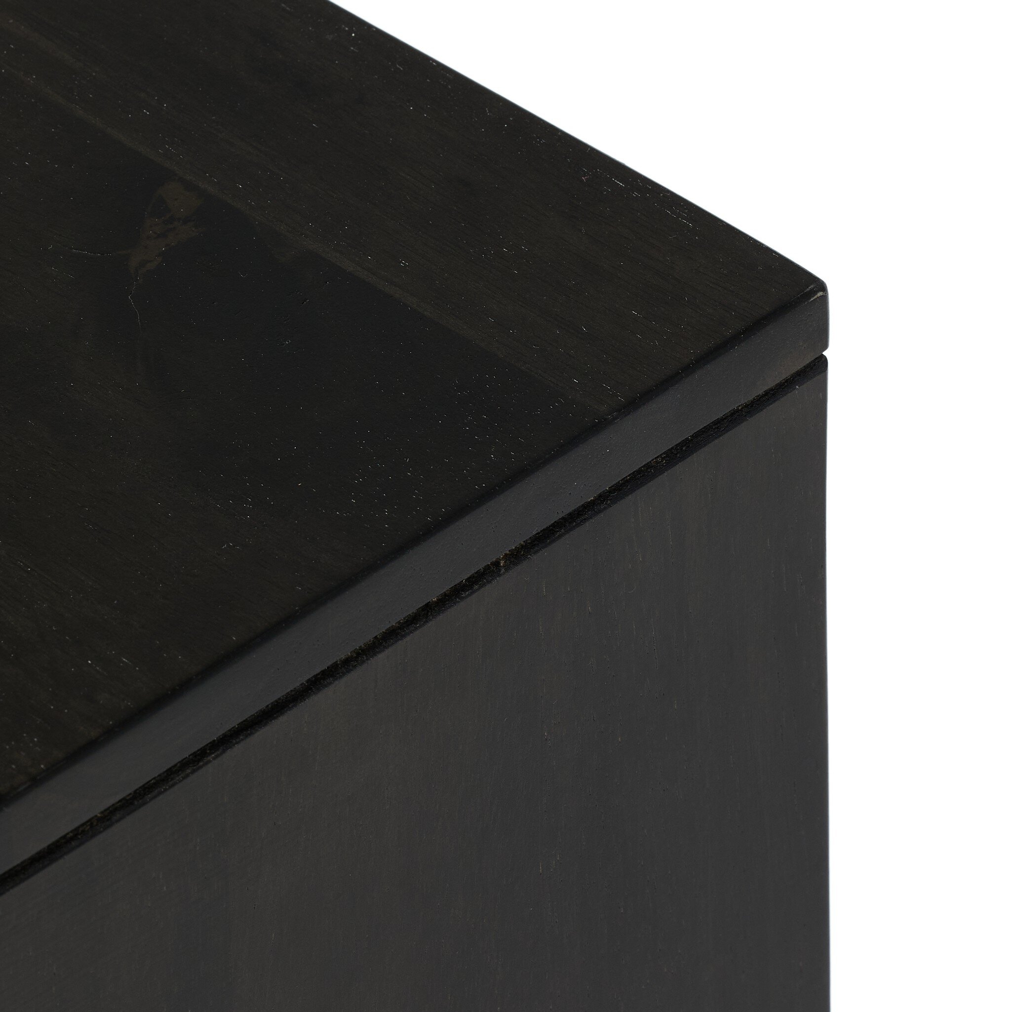 Reza Bar Cabinet - Worn Black Parawood - Image 9