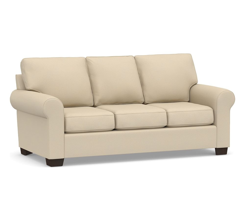 Buchanan Roll Arm Upholstered Deluxe Sleeper Sofa, Polyester Wrapped Cushions, Park Weave Oatmeal - Image 0