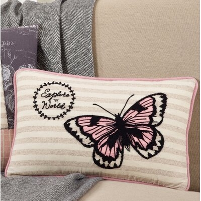 Embroidered Butterfly Design Throw Pillow Cover (Set Of 2) - Image 0