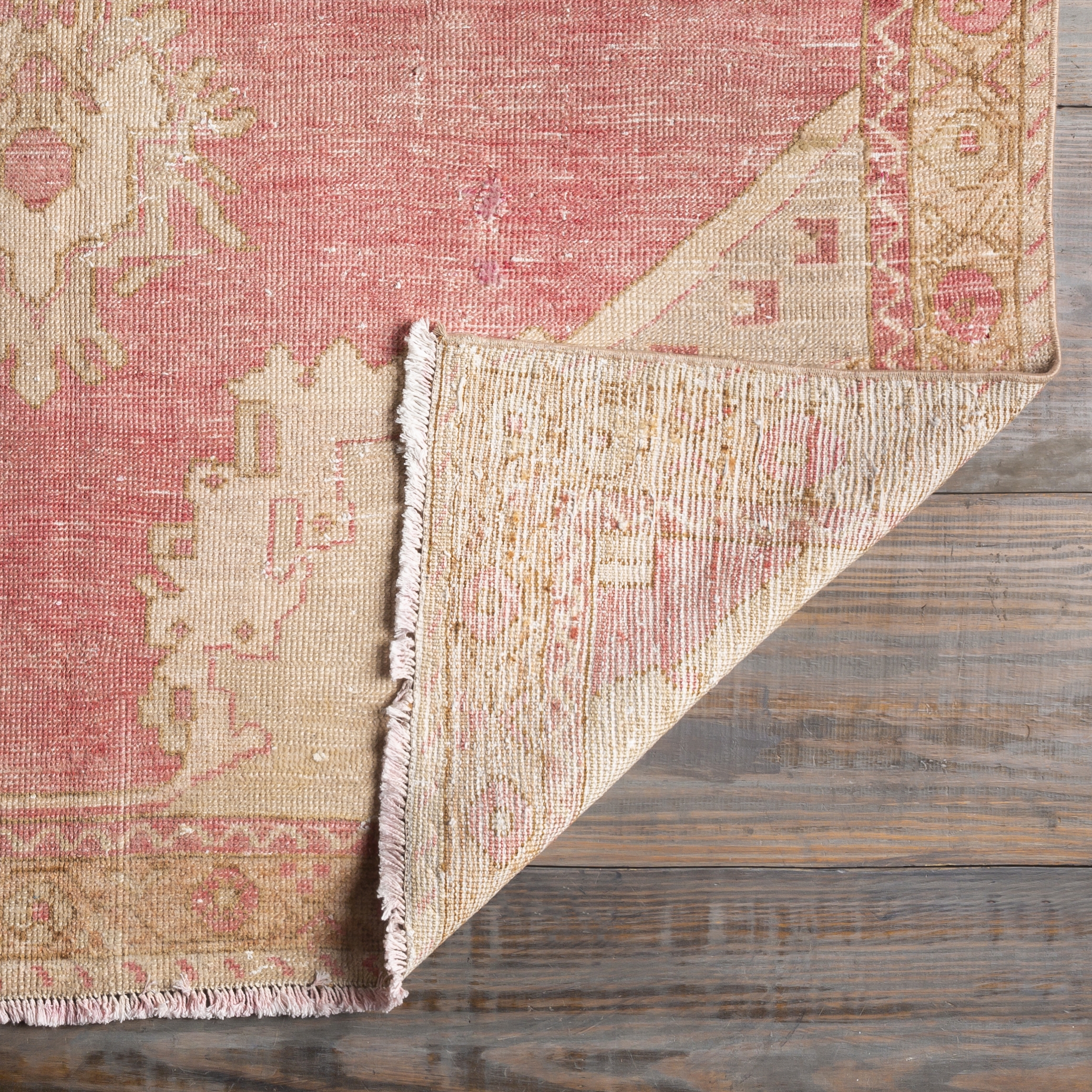 Antique One of a Kind Beige Indoor 5' x 10'3" Handmade Rug - Image 3