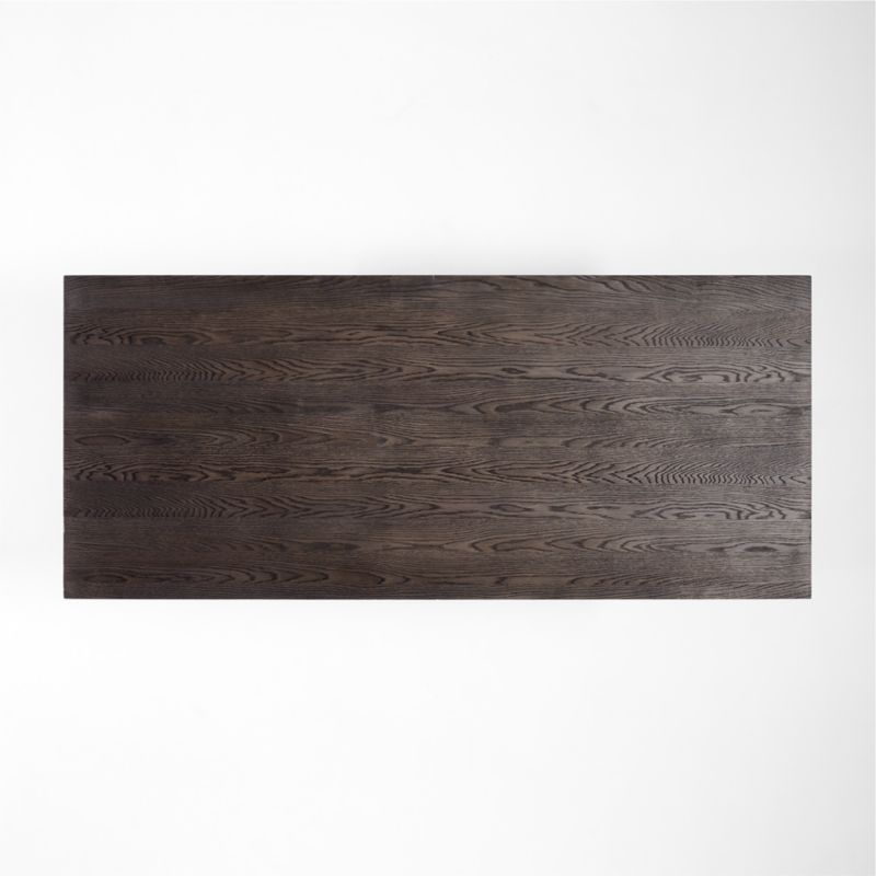 Eastham 90"-118" Brushed Charcoal Oak Wood Extendable Dining Table - Image 2