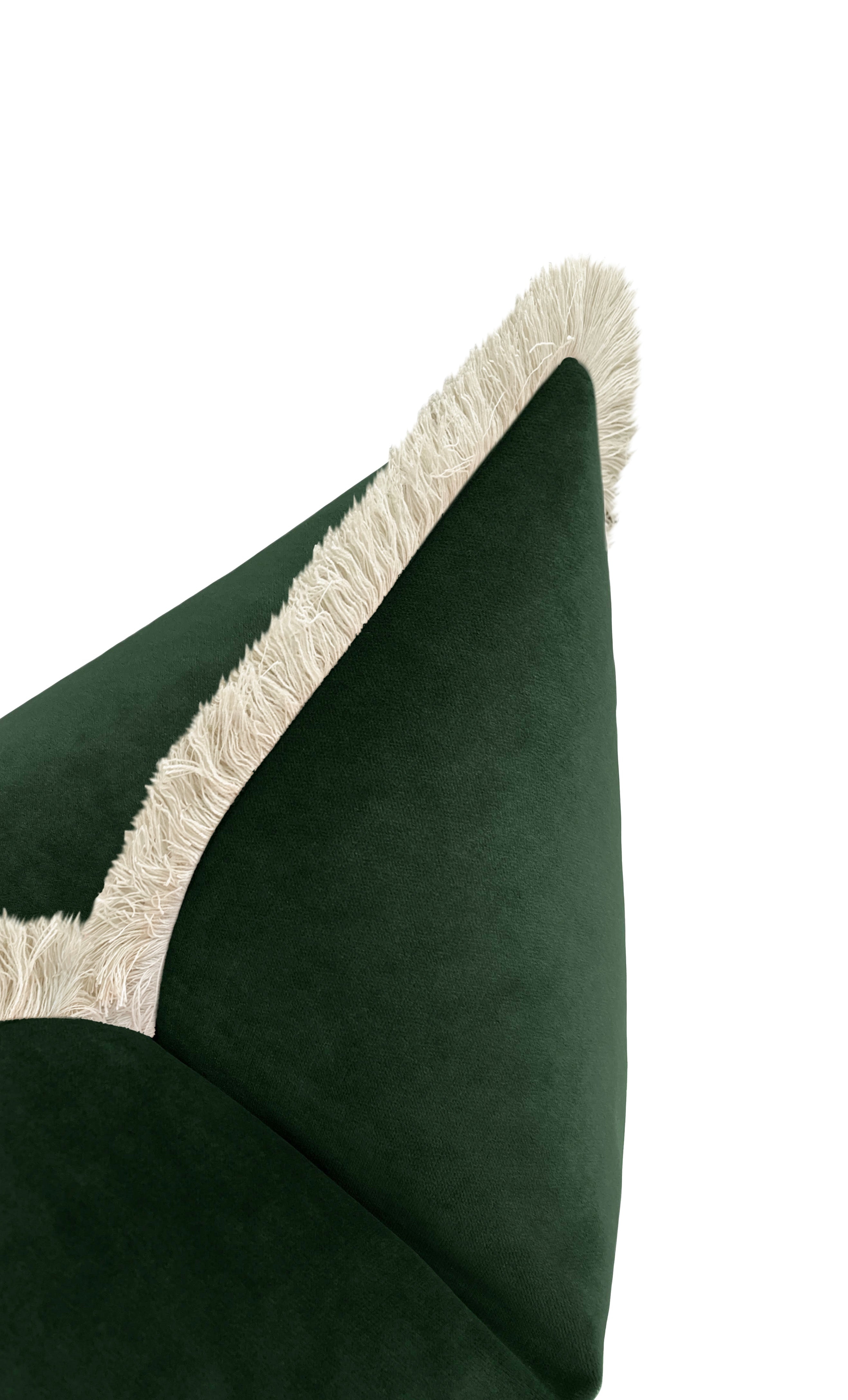 SOCIETY VELVET // EMERALD - 20” X 30” QUEEN SHAM / Knife Edge - Image 4