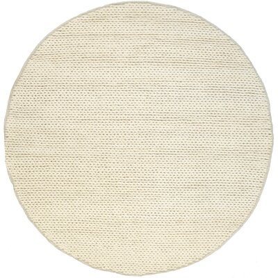 Arviso Handmade Braided Wool Off White Area Rug - Image 0