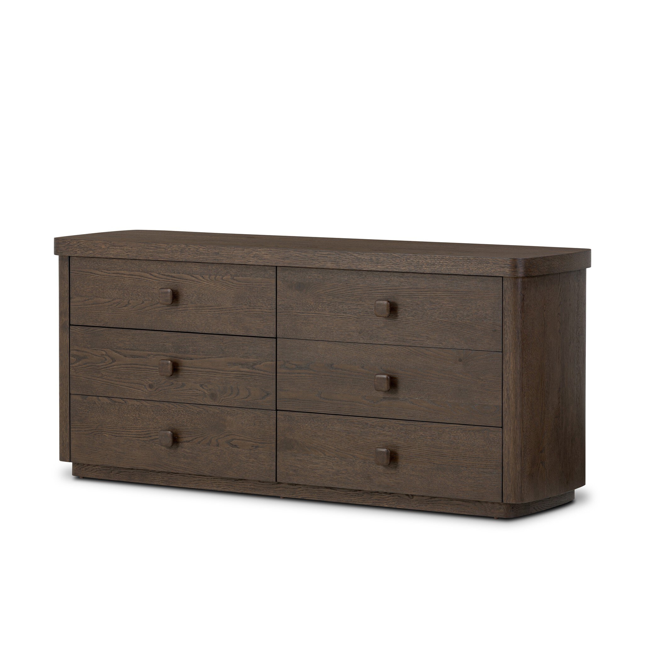 Valen 6 Drawer Dresser - Rustic Brown Oak Veneer - Image 1