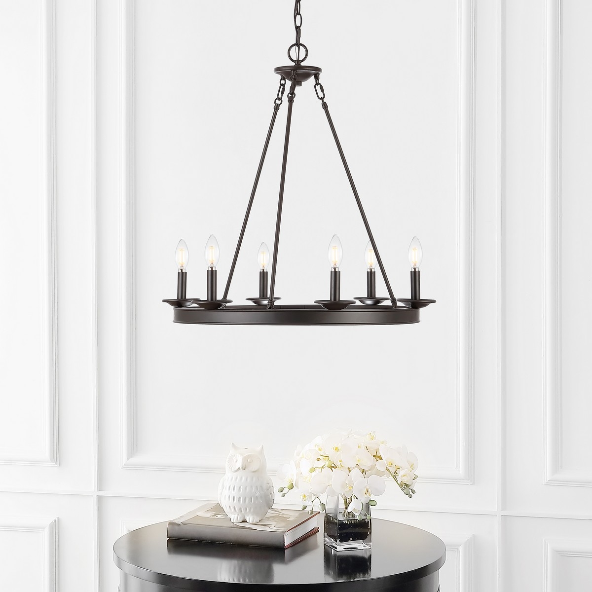 Joris 6LT 26.25" Chandelier - Oil Rub Bronze - Safavieh - Image 2