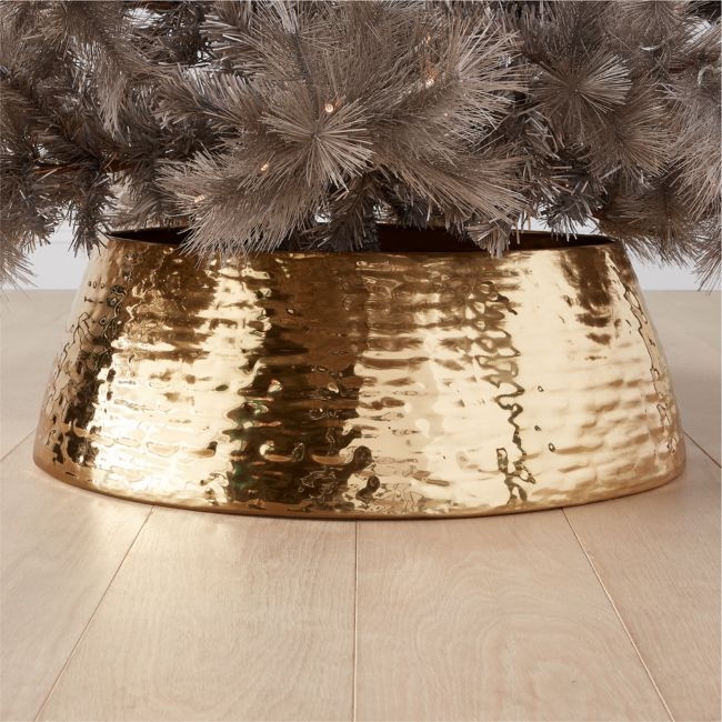 Liquid Textured Brass Christmas Tree Collar - Image 0