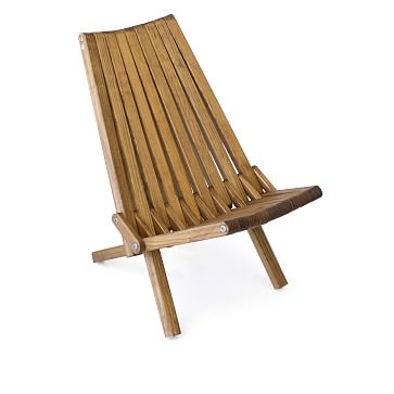 Solid Pine Folding Chair, Light Brown - Image 0