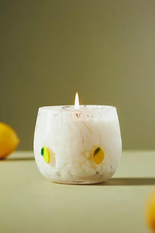 Icon Floral Lemon Blossom Cheena Glass Candle - Image 0