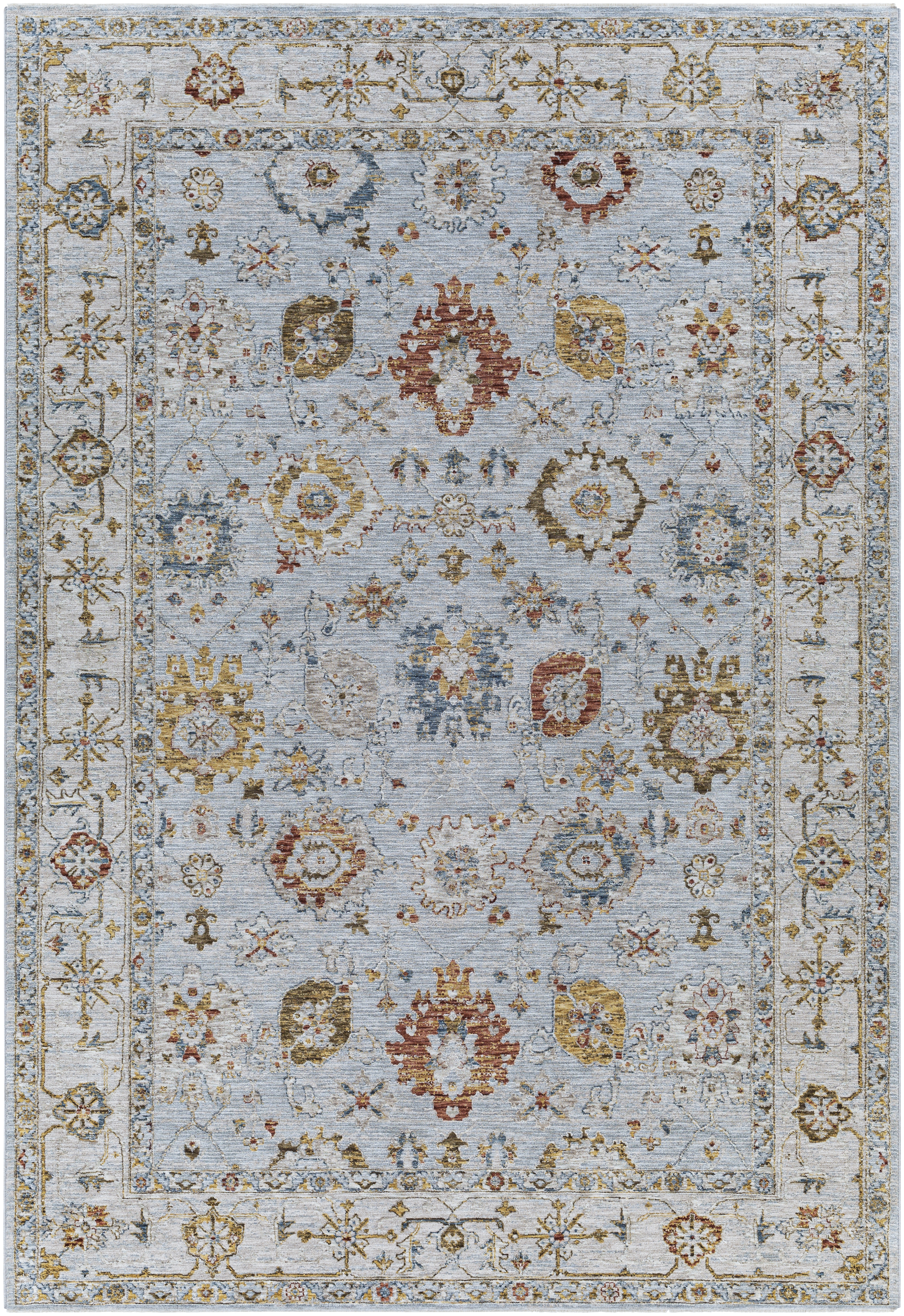 Reina Gray Indoor 2'7" x 3'11" Machine Woven Rug - Image 0