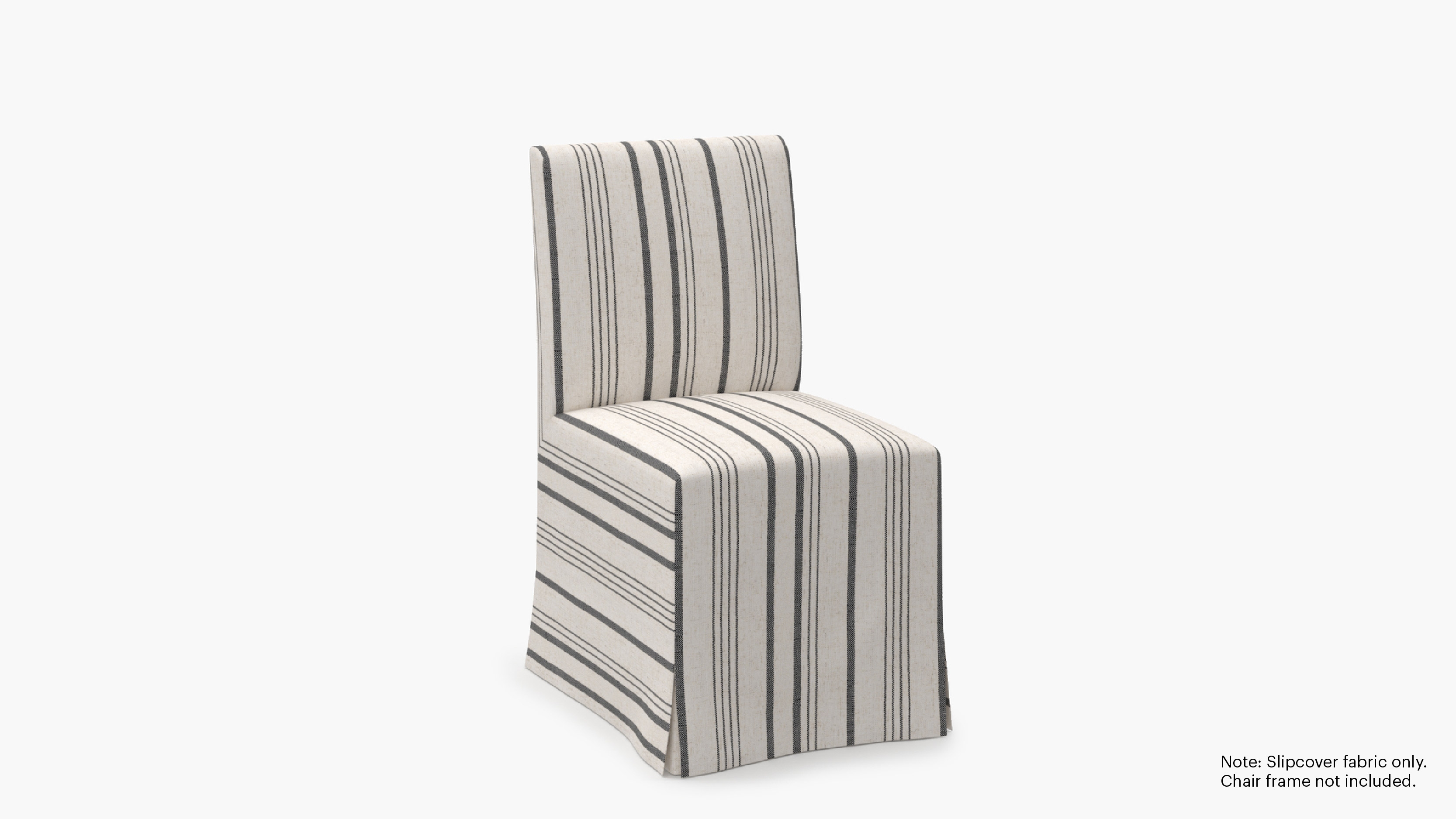 Slipcovered Signature Dining Chair - Cover Only, Black Market Stripe - Image 1