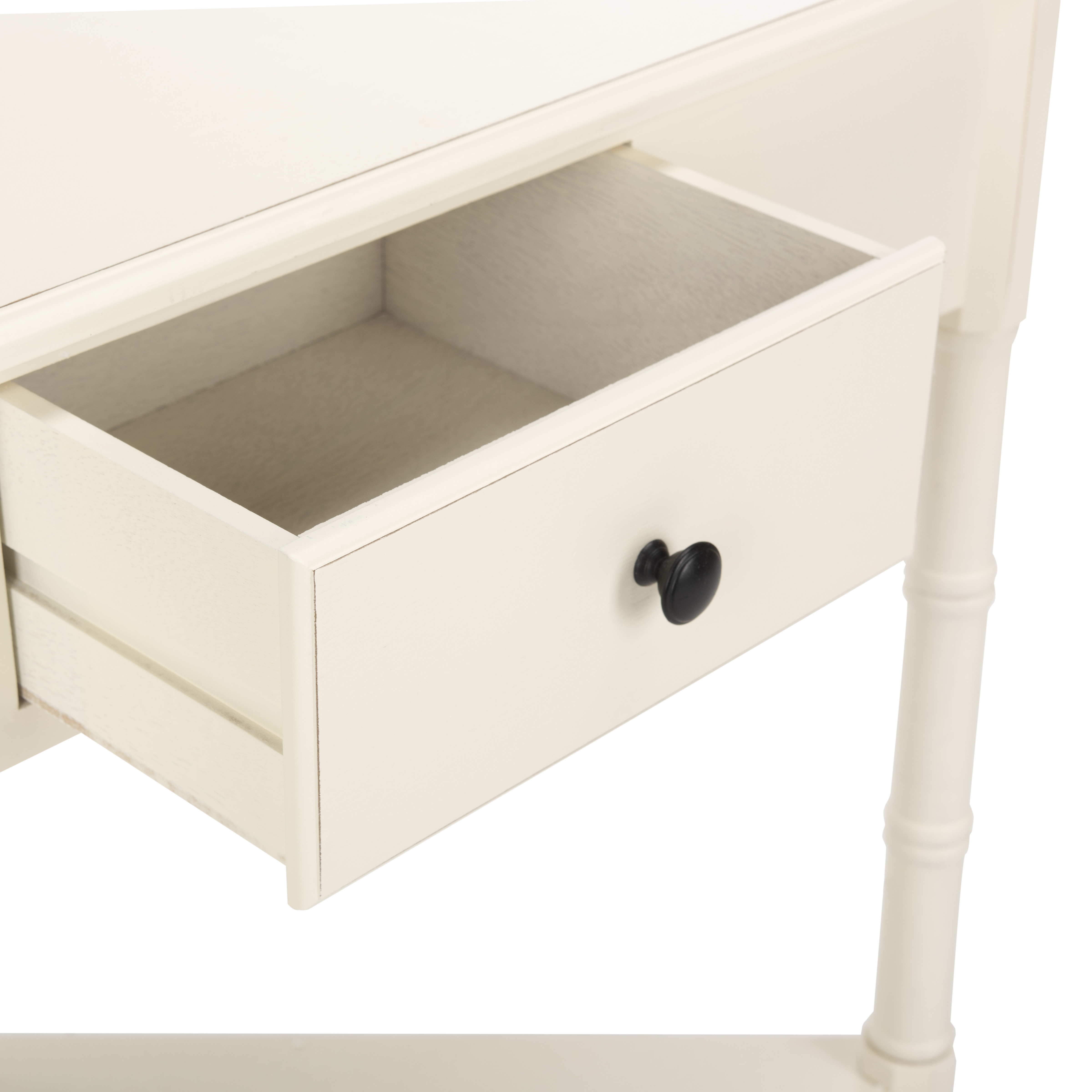 Gomez Corner Table With Storage Drawer - Distressed Cream - Safavieh - Image 6