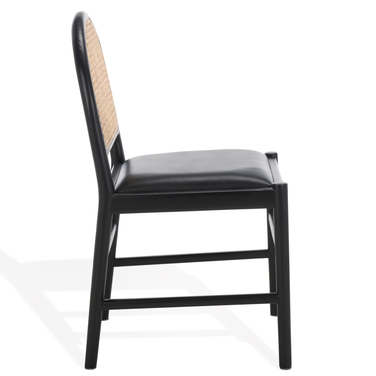 Laylie Rattan & Leather Chair - Black - Image 6