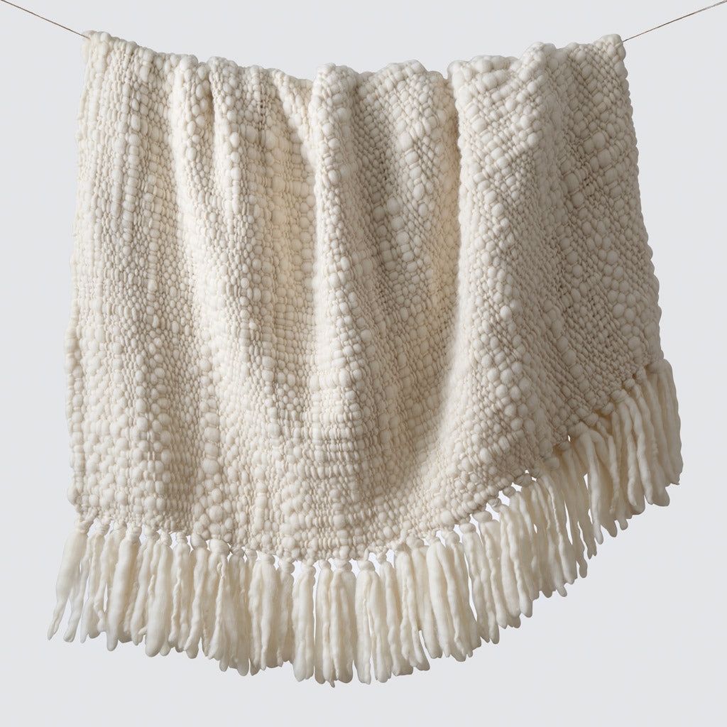 The Citizenry Clara Chunky Wool Throw | Ivory - Image 0