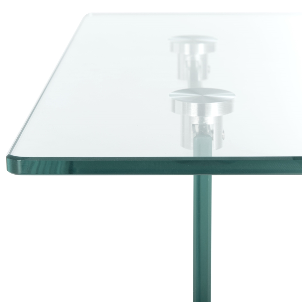 Kayley Accent Table - Glass / White - Safavieh - Image 2