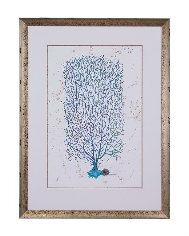 John-Richard Blue Coral I by Dyann Gunter - Framed - Image 0