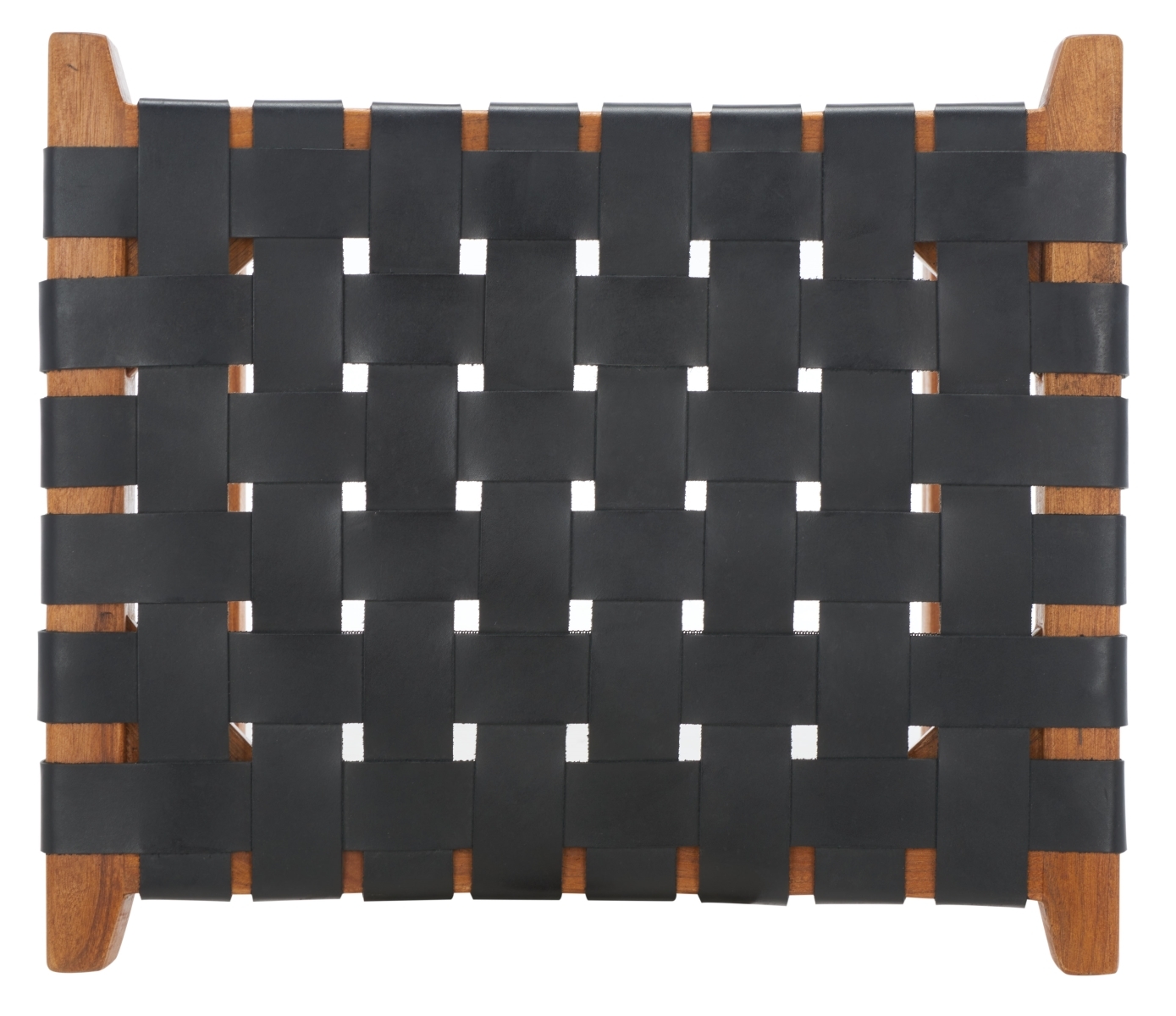 Abreu Rectangle Barstool - Black / Natural - Safavieh - Image 5