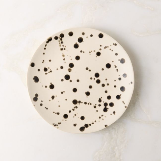 Harper Black and White Splatter Salad Plate - Image 0
