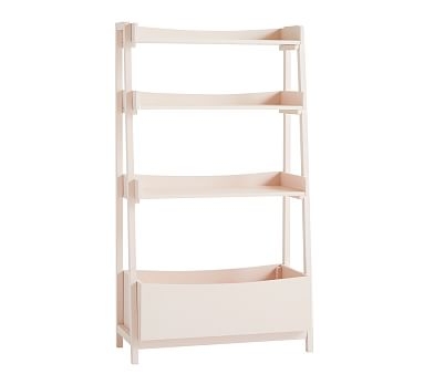 Angled Bookcase, Blush, In-Home Delivery - Image 0