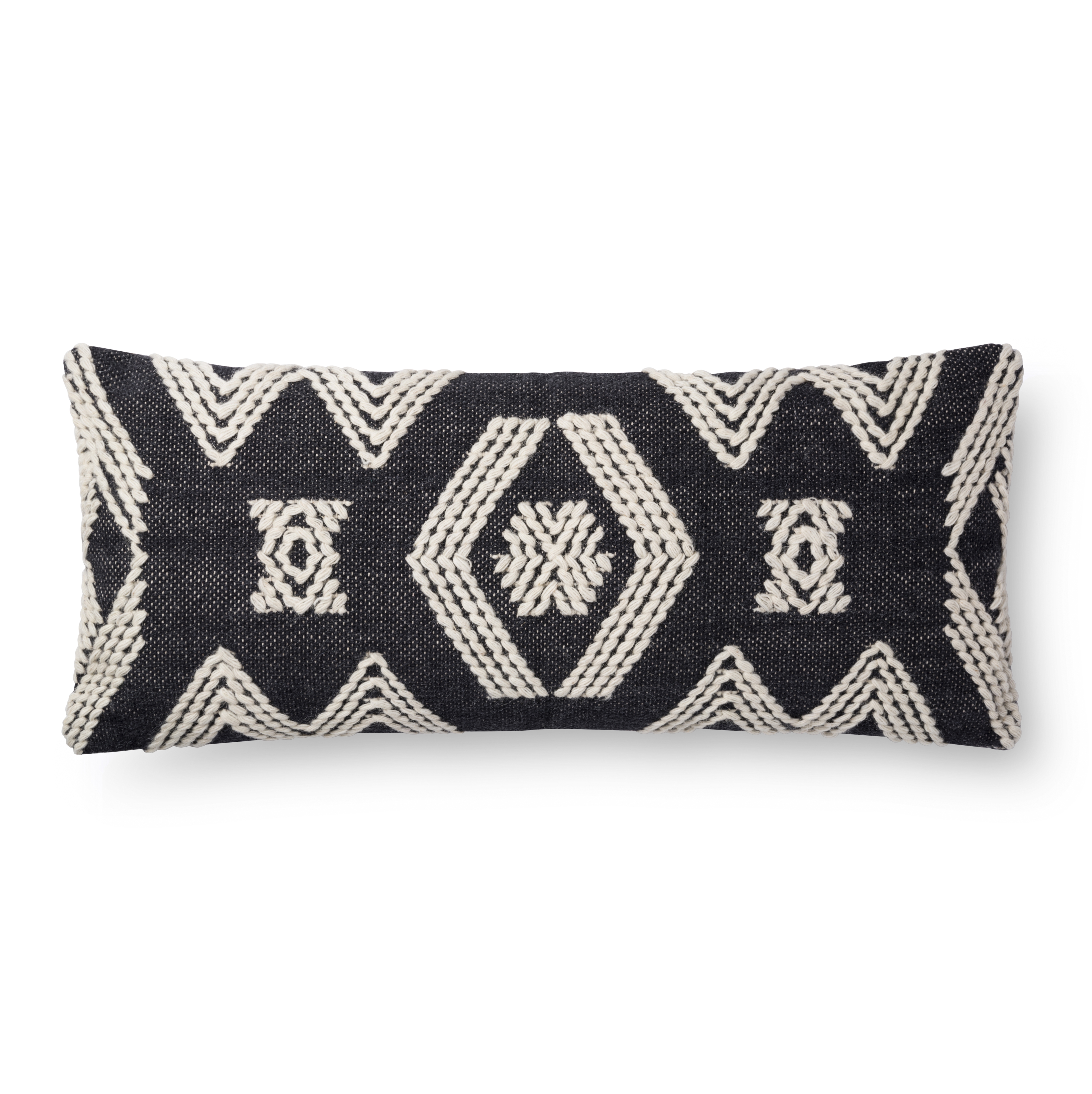 Magnolia Home by Joanna Gaines PILLOWS P1105 INDIGO / IVORY 13" x 35" Cover Only - Image 1