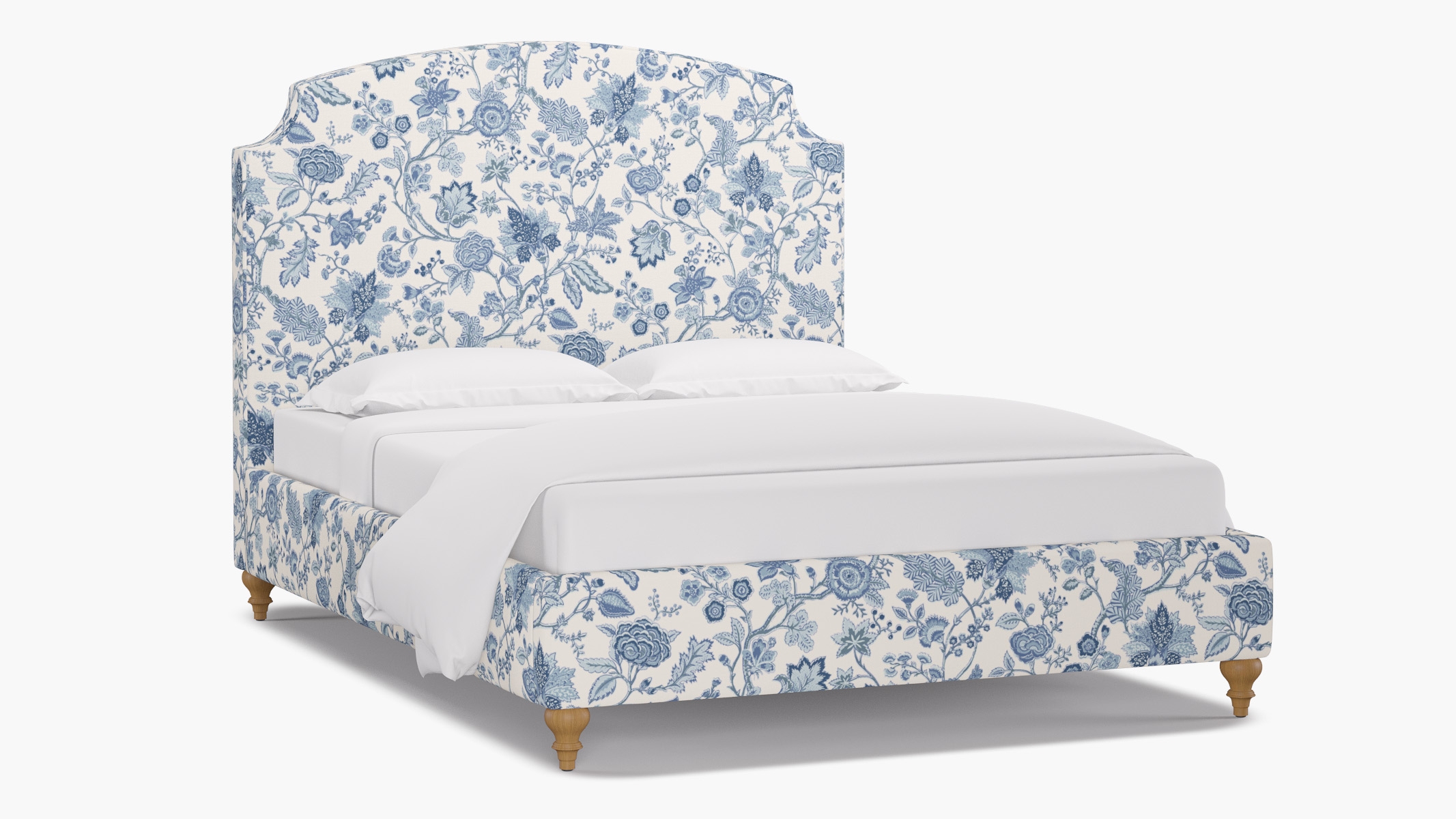 Cove Bed, Delft La Vendee, Natural Traditional Turned Leg, Queen - Image 1