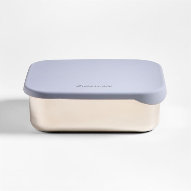 Blue Stainless Steel Dual Compartment Lunch Container - Image 0