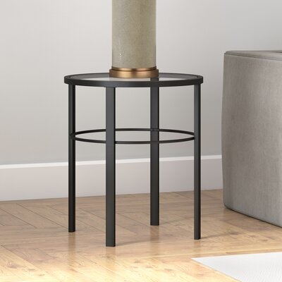 Eva Glass End Table, Black - Image 1