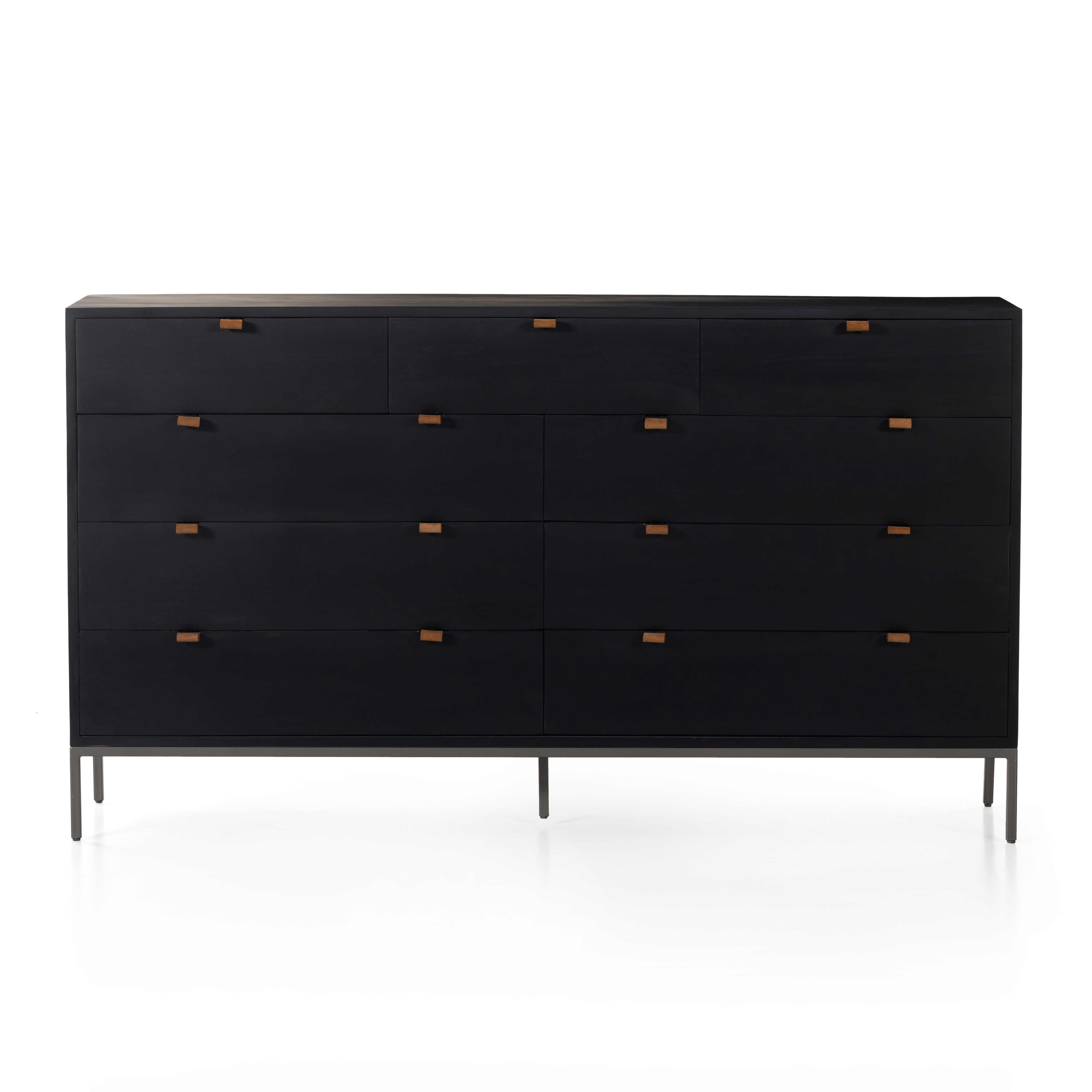 Trey 9 Drawer Dresser - Black Wash Poplar - Image 3