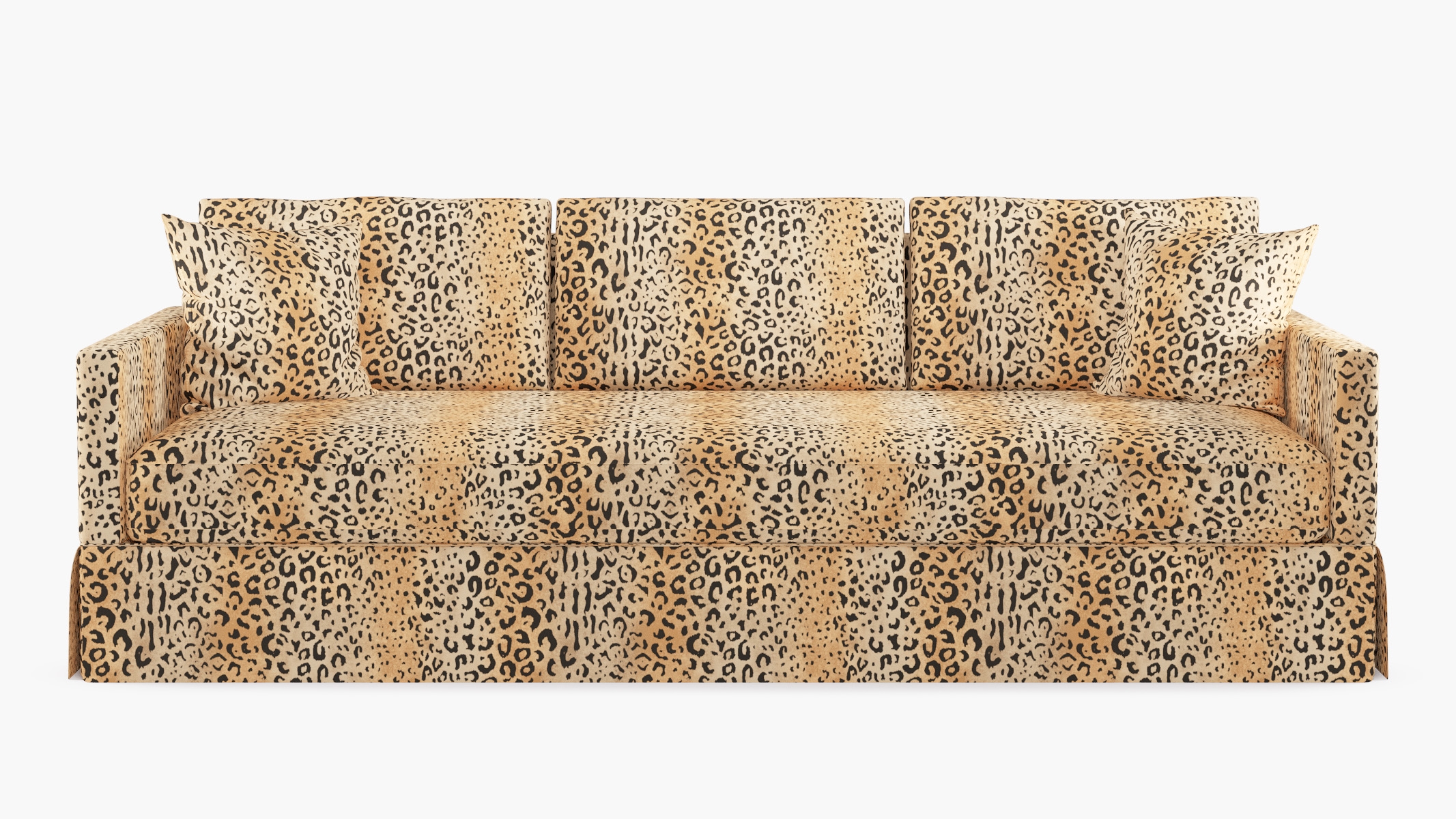 Skirted Track Arm Sofa, Leopard, Extra Deep (43") - Image 0