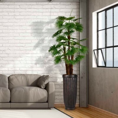 Artificial Indoor/Outdoor Décor Floor Palm Tree in Planter - Image 0