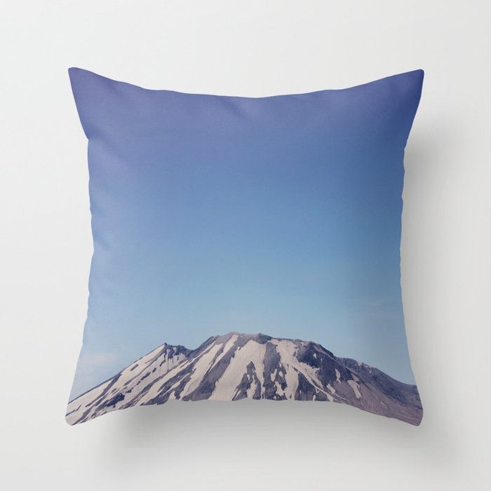 Mt. Rainier Throw Pillow by Leah Flores - Cover (20" x 20") With Pillow Insert - Outdoor Pillow - Image 0