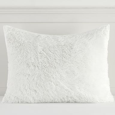 Super Fluffy Sham, Standard, White - Image 0