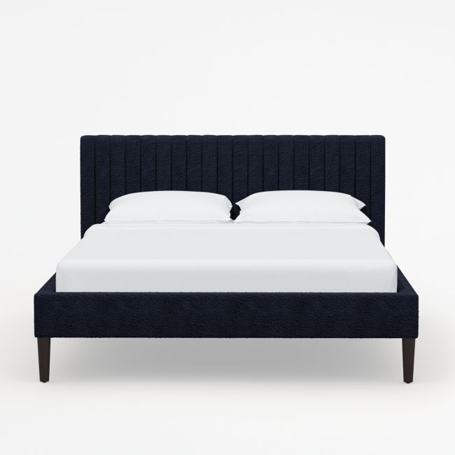 Camilla Queen Boucle Ink Channel Bed - Image 0