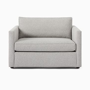 Harris Twin Sleeper, Poly, Chenille Tweed, Storm Gray, Concealed Supports - Image 3