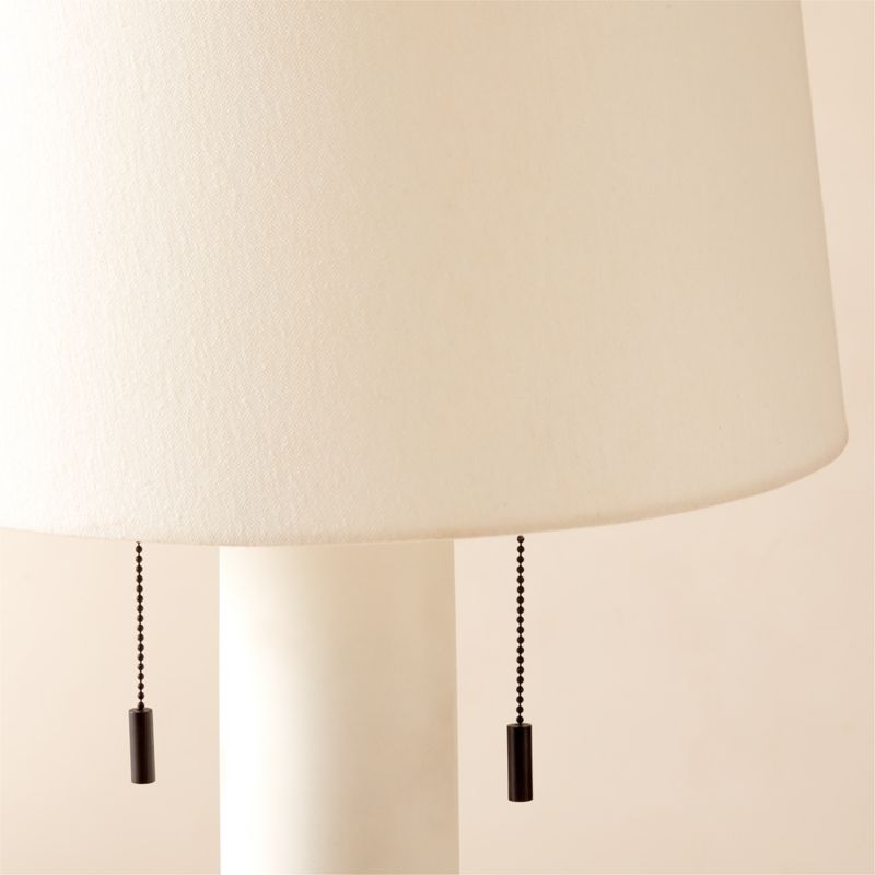 Kamma White Cement Floor Lamp - Image 2